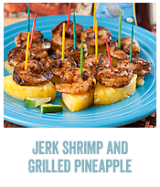 Jerk Shrimp and Grilled Pineapple